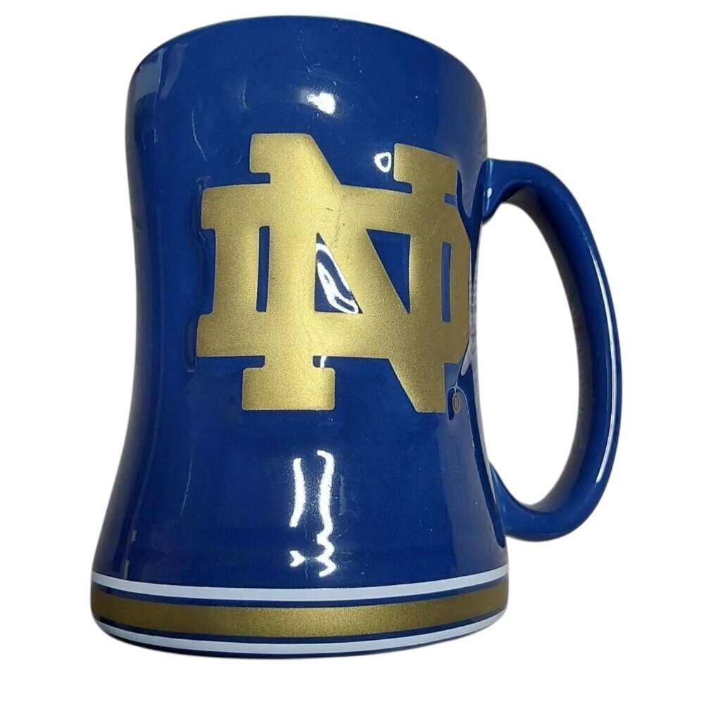 Notre Dame Fighting Irish Boelter Brands Blue Gold Ceramic Mug Stein 2011 NCAA